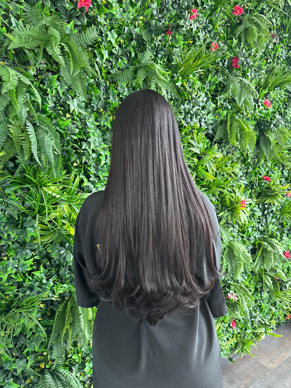 Extensiones de pelo natural castaño oscuro largo en Las Palmas de Gran Canaria
